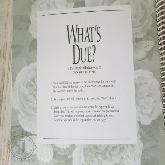 What's Due? Spiral Bound Bill & Receipt Organizer - Picture 2 of 4